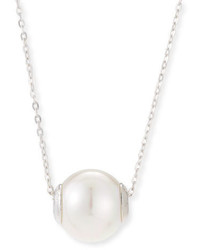 Majorica 12mm Simulated Pearl Pendant Necklace Silverwhite