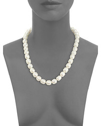 Majorica 12mm White Baroque Pearl Strand Necklace26