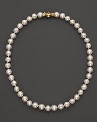 Bloomingdale's 14k Yellow Gold Cultured Akoya Pearl Necklace 17