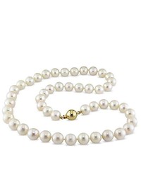 Amour 14k Gold White Freshwater Pearl Necklace