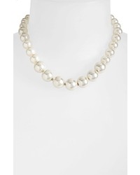Anne Klein Graduated Glass Pearl Collar Necklace