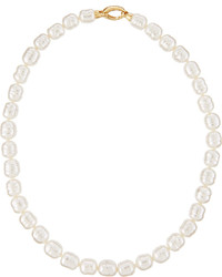 Majorica Baroque White Pearl Necklace 8mm
