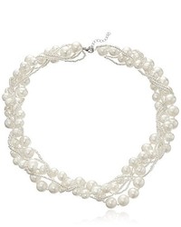 Bella Pearl Cluster Pearl Necklace 17 2 Extender