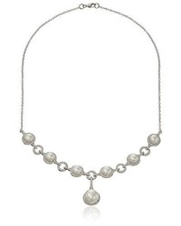 Bella Pearl Fancy Cubic Zirconia Pearl Statet Necklace 18
