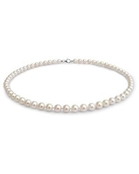 Bling Jewelry 7mm White Freshwater Pearl Bridal Necklace 16in