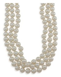 Carolee Necklace 72 White Glass Pearl Rope