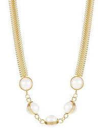Robert Rose Faux Pearl Accented Collar Necklace