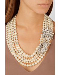Ben-Amun Faux Pearl And Swarovski Crystal Necklace