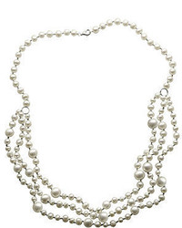 jcpenney Fine Jewelry Cultured Freshwater Pearl Multi Row Sterling Silver Necklace