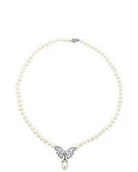 FINE JEWELRY Freshwater Pearl Butterfly Necklace In Sterling Silver