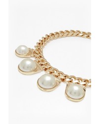 French Connection Faux Pearl Pendant Necklace