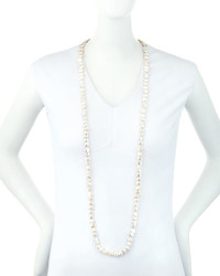Kenneth Jay Lane Freshwater Pearl Rope Necklace 48l White