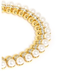 Kenneth Jay Lane Glass Pearl And Metal Bead Necklace