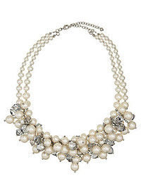 Cezanne Glass Pearl Bead Cluster Necklace