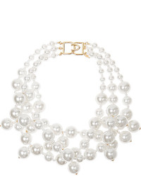 Kenneth Jay Lane Gold Plated Faux Pearl Necklace