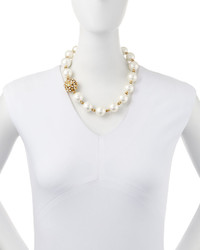 Jose & Maria Barrera Gold Plated Pearl Beaded Necklace