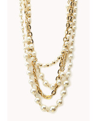 Forever 21 Iconic Faux Pearls Necklace