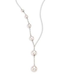 Majorica Lucy 5 10mm Organic Pearl Drop Necklace