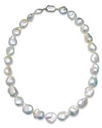 Macy's Pearl Necklace Sterling Silver Cultured Freshwater Baroque Pearl Strand Necklace