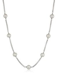 Honora Metro White Freshwater Cultured Pearl Tin Cup Necklace 18
