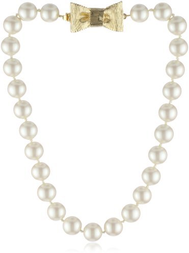 Kate Spade New York All Wrapped Up Simulated Pearl Necklace 18, $128 |   | Lookastic