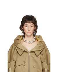 Junya Watanabe Off White And Silver Flake Edition Pearl Necklace