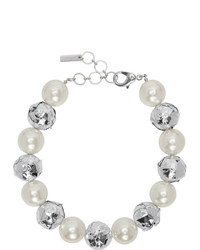 Junya Watanabe Off White And Silver Flake Edition Pearl Necklace
