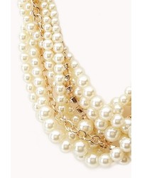Forever 21 Opulent Faux Pearl Necklace
