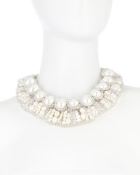 Mother of Pearl Panacea Mother Of Pearl And Crystal Collar Necklace