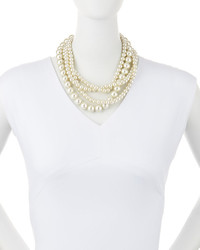 Lulu Frost Simulated Pearl Multi Strand Necklace 16