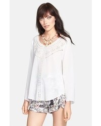 Astr Embroidered Peasant Blouse