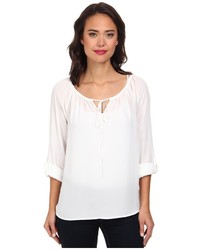 Christin Michaels Christin Michls Long Sleeve Roll Tab Peasant Top 5 5 1 Review