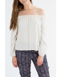 Others Follow Cropped Peasant Blouse
