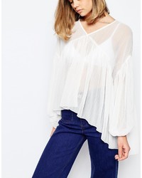 Lost Ink Oversized Peasant Festival Blouse