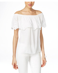 INC International Concepts Off The Shoulder Eyelet Blouse Only At Macys