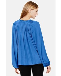 Vince Camuto Tie Neck Rumpled Peasant Blouse