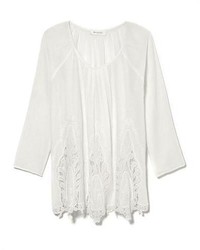 Vince Camuto Two By Eyelet Detailed Peasant Blouse