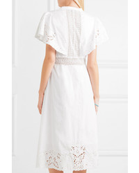 Sea Med Broderie Anglaise Cotton Midi Dress