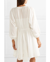 Apiece Apart Vereda Broderie Anglaise Cotton Voile Mini Dress