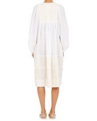 Warm Mission Peasant Dress White