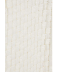 Roland Mouret Arreton Lattice Weave And Crepe Pencil Skirt White