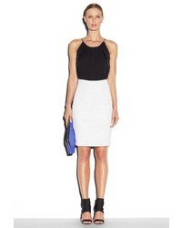 Milly Leather Pencil Skirt