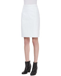 Milly Snake Print Leather Pencil Skirt