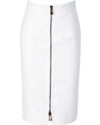 Belstaff White Cotton Harrow Pencil Skirt