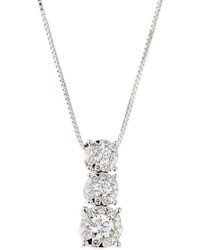 Memoire 18k Diamond Bouquets Bezel Pendant Necklace 066tcw