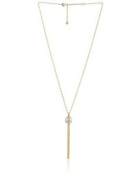 Majorica 23mm Baroque Pearl 18kt Gold Vermeil Tassel Pendant Necklace