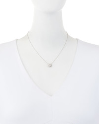 Memoire Diamond Flower Pendant Necklace In 18k White Gold 075 Tdcw