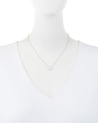 Memoire Diamond Flower Pendant Necklace In 18k White Gold 097 Tdcw