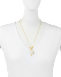Indulgems Golden Freshwater Pearl Charm Pendant Necklace