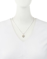 John Hardy Kali Lava Heart Pendant Necklace W White Sapphires